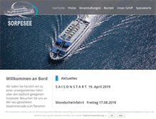 Tablet Screenshot of personenschifffahrt-sorpesee.de